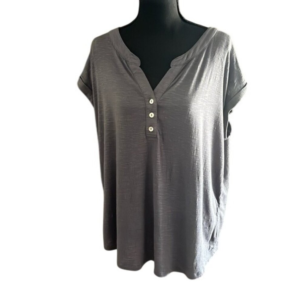 Gray Three Dots tee‎ sz XL